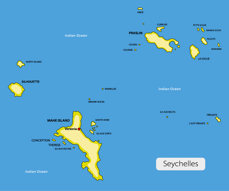 Seychelles - la carte